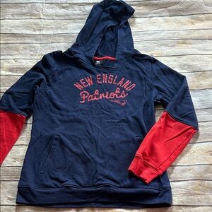 NFL New England Patriots Navy and Red Hoodie